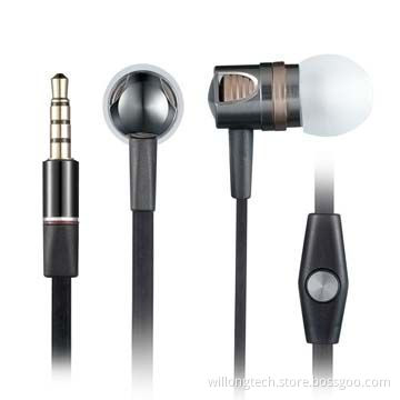 Colorful metallic mobile phone earphone with microphone